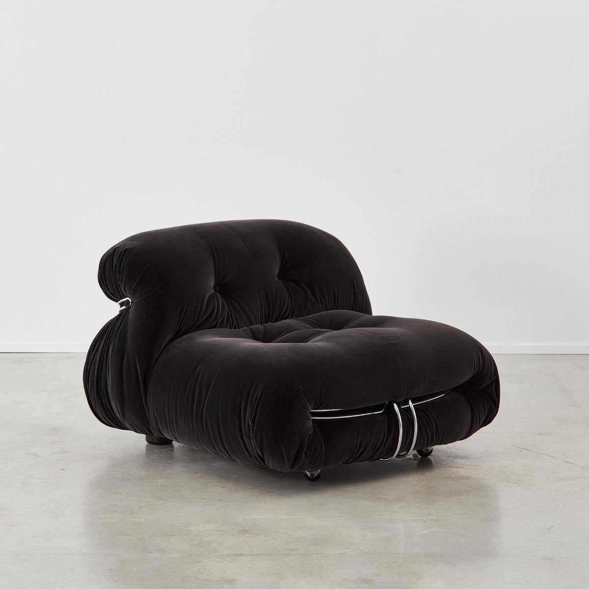 Pair Afra and Tobia Scarpa Soriana Lounge Chairs for Cassina, Italy, 1970s 6