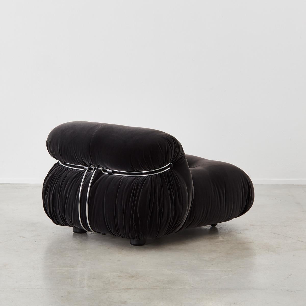 Pair Afra and Tobia Scarpa Soriana Lounge Chairs for Cassina, Italy, 1970s 8