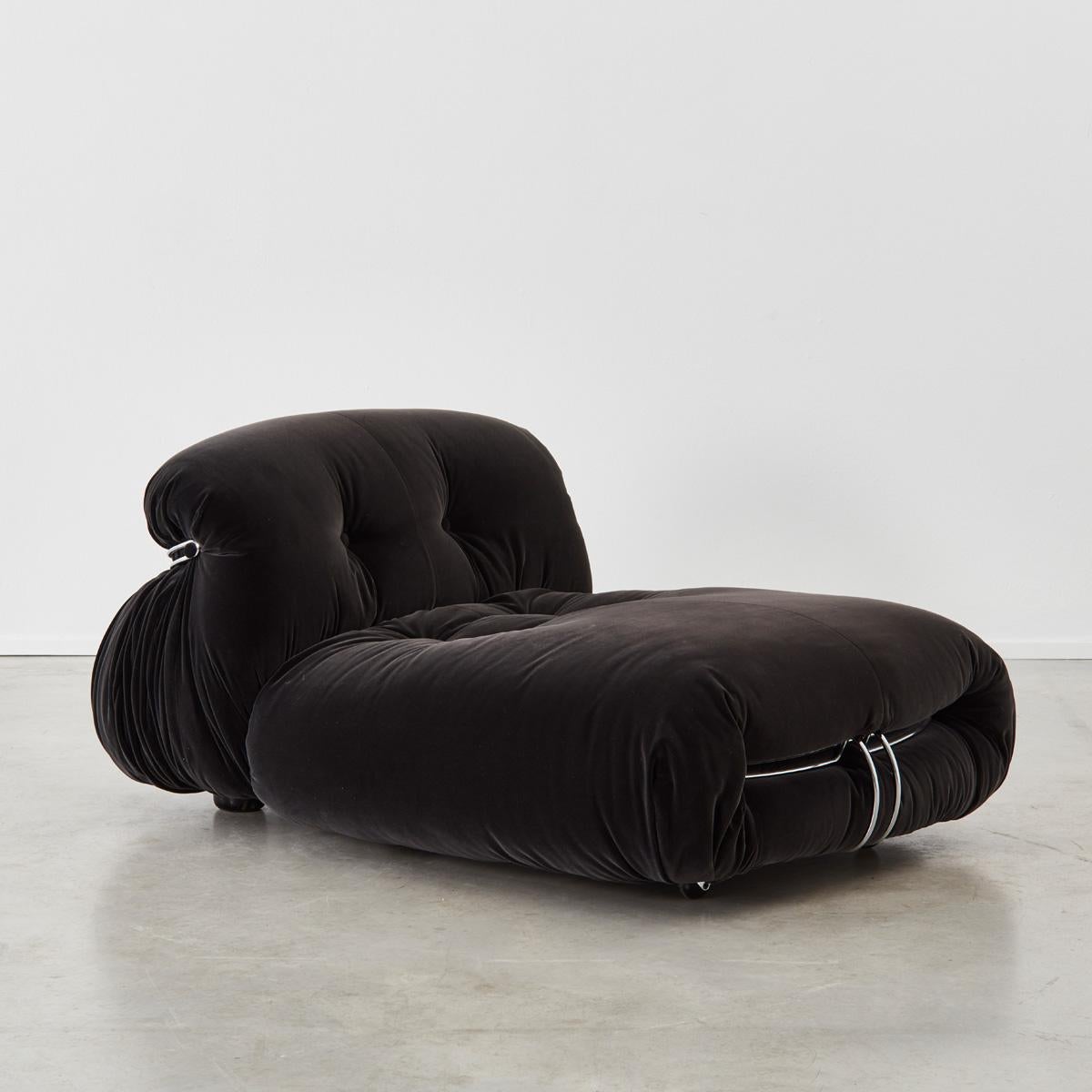 Pair Afra and Tobia Scarpa Soriana Lounge Chairs for Cassina, Italy, 1970s 11