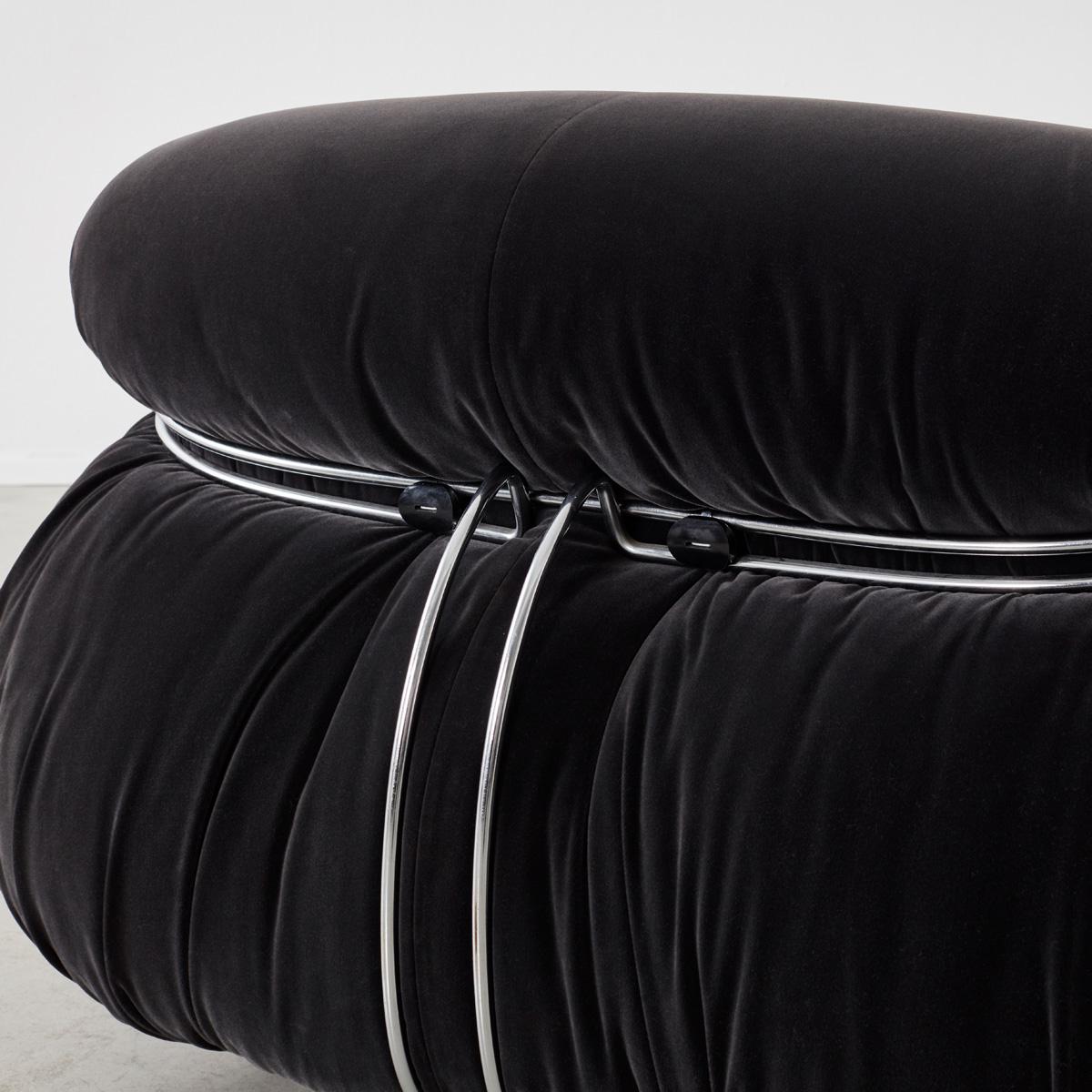 Metal Pair Afra and Tobia Scarpa Soriana Lounge Chairs for Cassina, Italy, 1970s