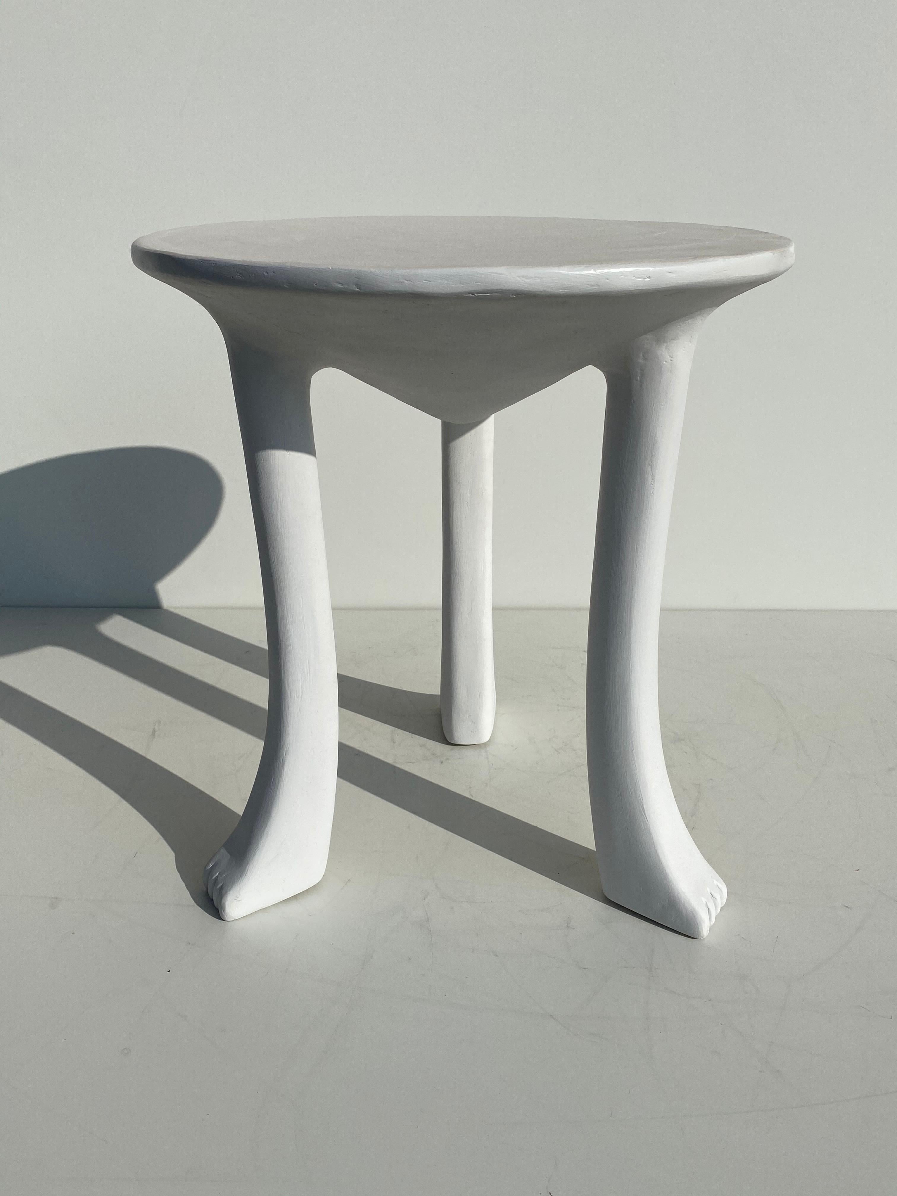 American Pair of African Plaster Side Tables