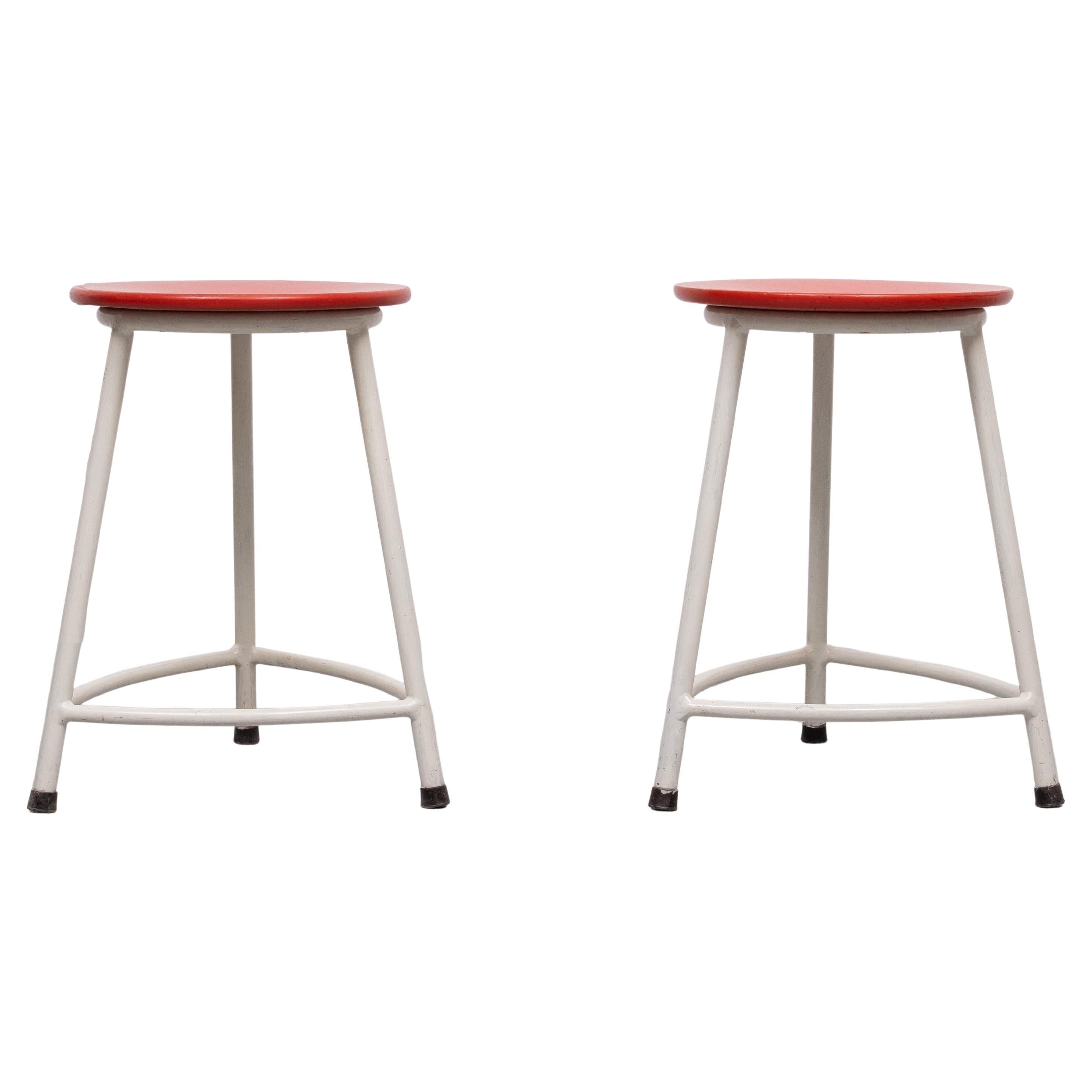 pair  Ahrend de Cirkel Stools  Design Friso Kramer 1950s Holland