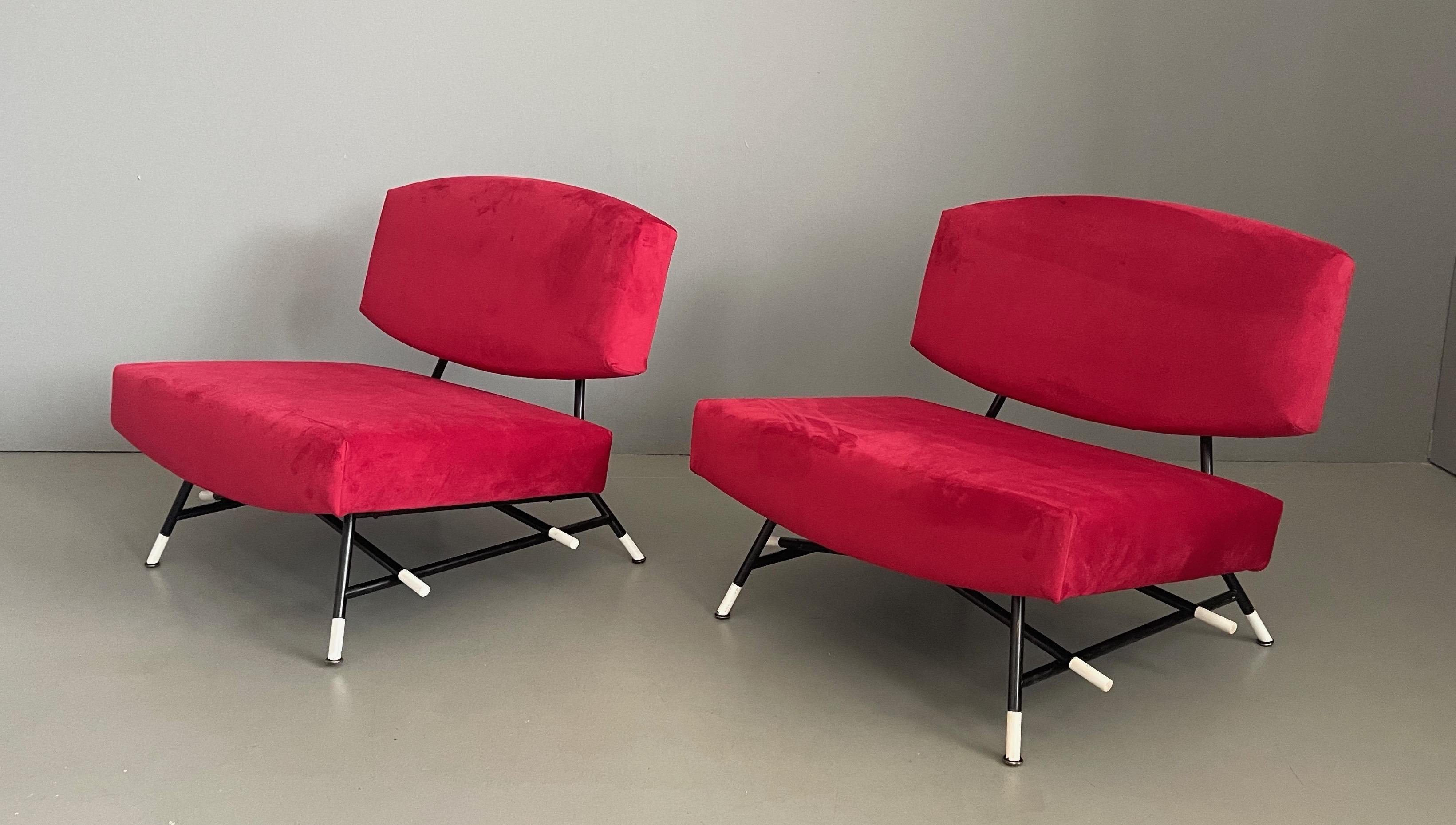 Pair armchairs Ico Parisi for Cassina, Italian Midcentury, 