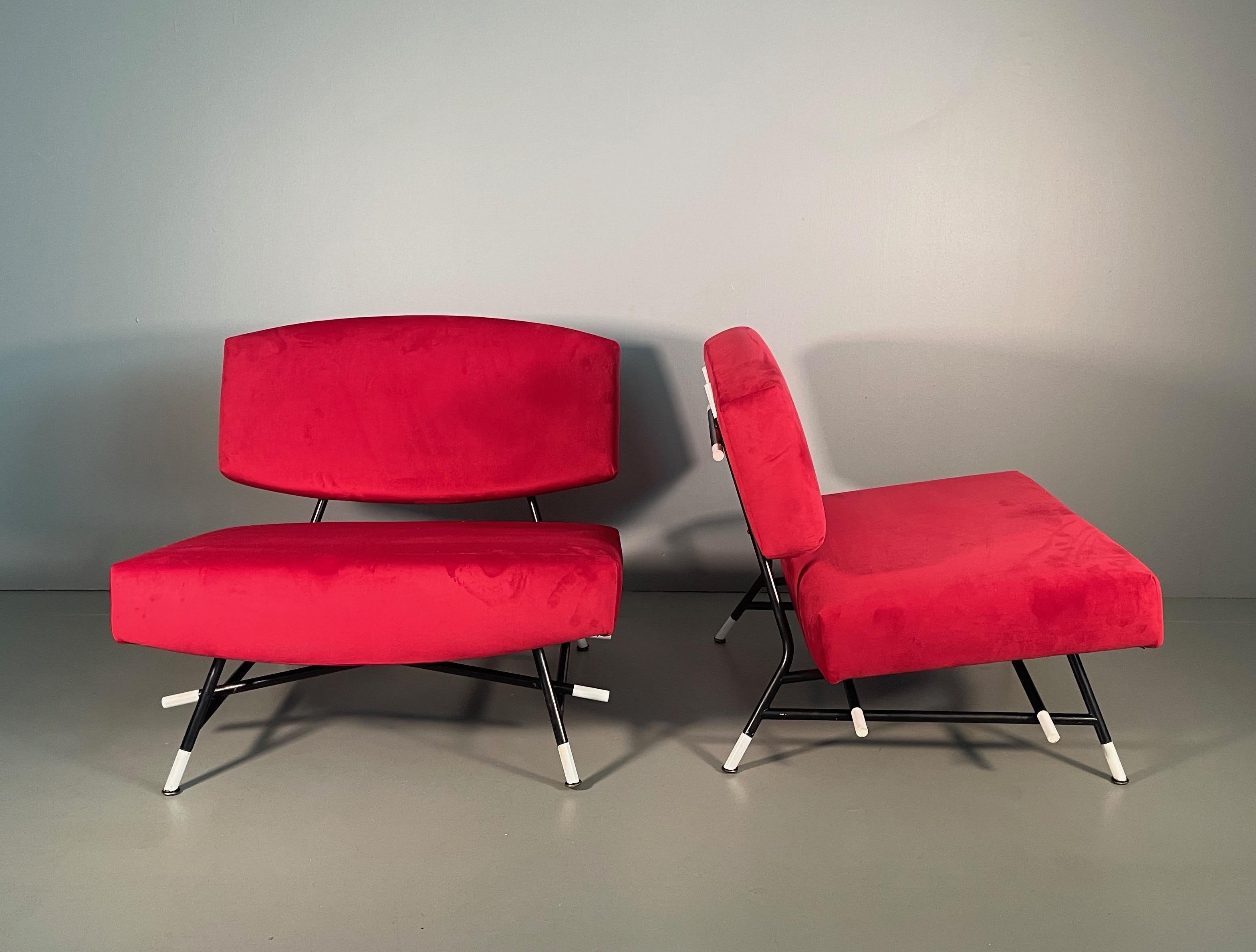 Pair Armchairs Ico Parisi for Cassina, Italian Midcentury, 