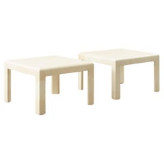 Pair of Aldo Tura lacquered side tables - Italy, 1970