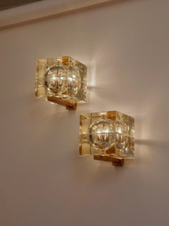 Pareja de apliques "Cubosfera" de Alessandro Mendini para Fidenza Vetraria c1960