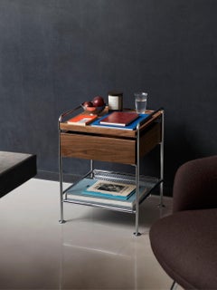 Beistelltisch-Paar „Alima NDS3“ in Chrom und Walnuss von Note Design Studio für &Tradition