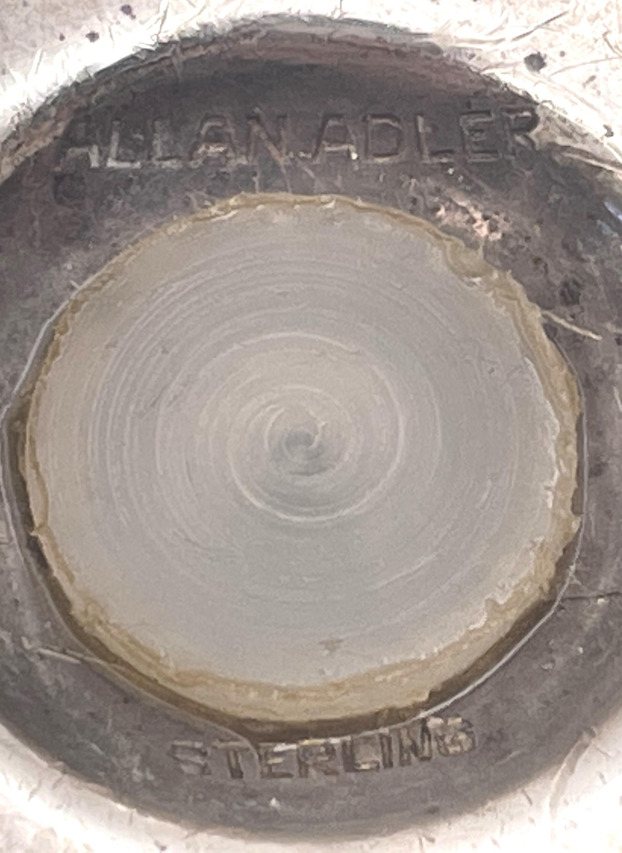 Pareja de saleros y pimenteros grandes Allan Adler de plata de ley Moderna de mediados de siglo siglo XX en venta