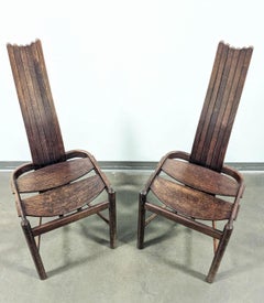 Pair Allmilmo High Back Dining Chairs