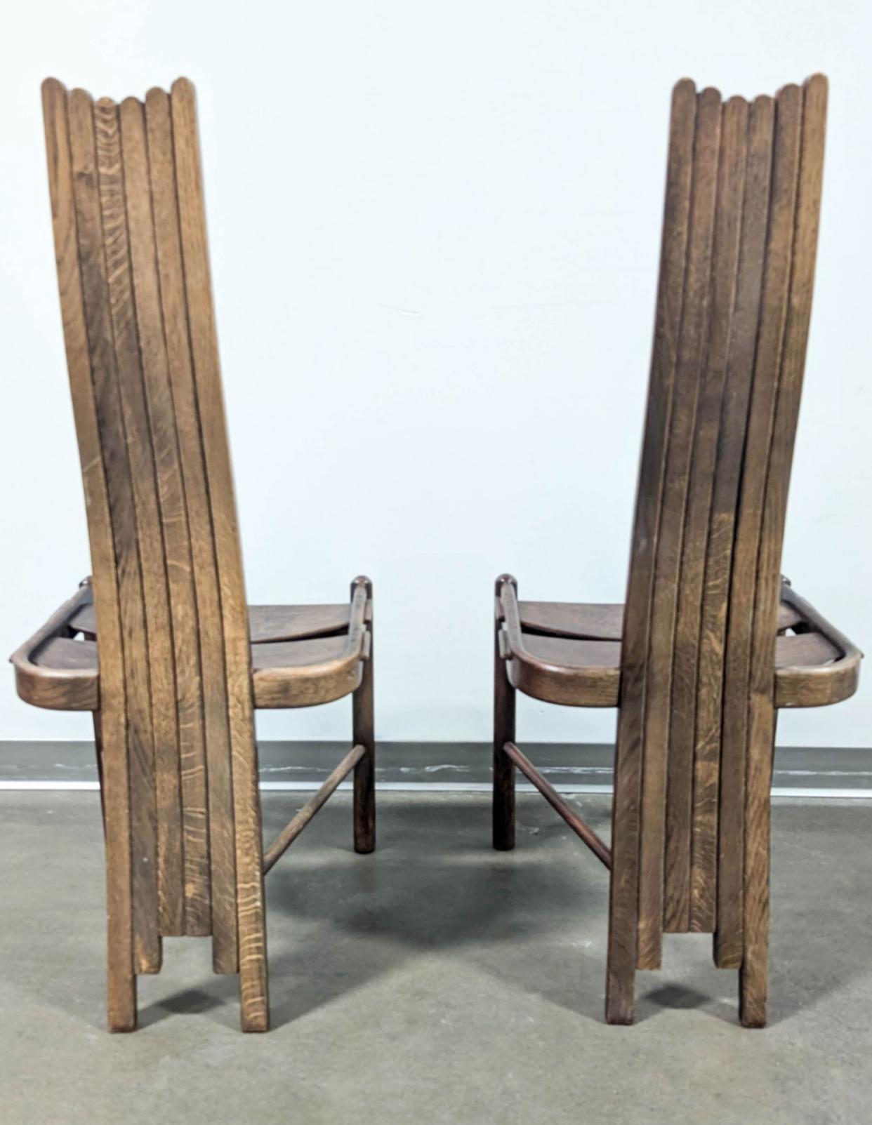 American Pair Allmilmo High Back Dining Chairs For Sale