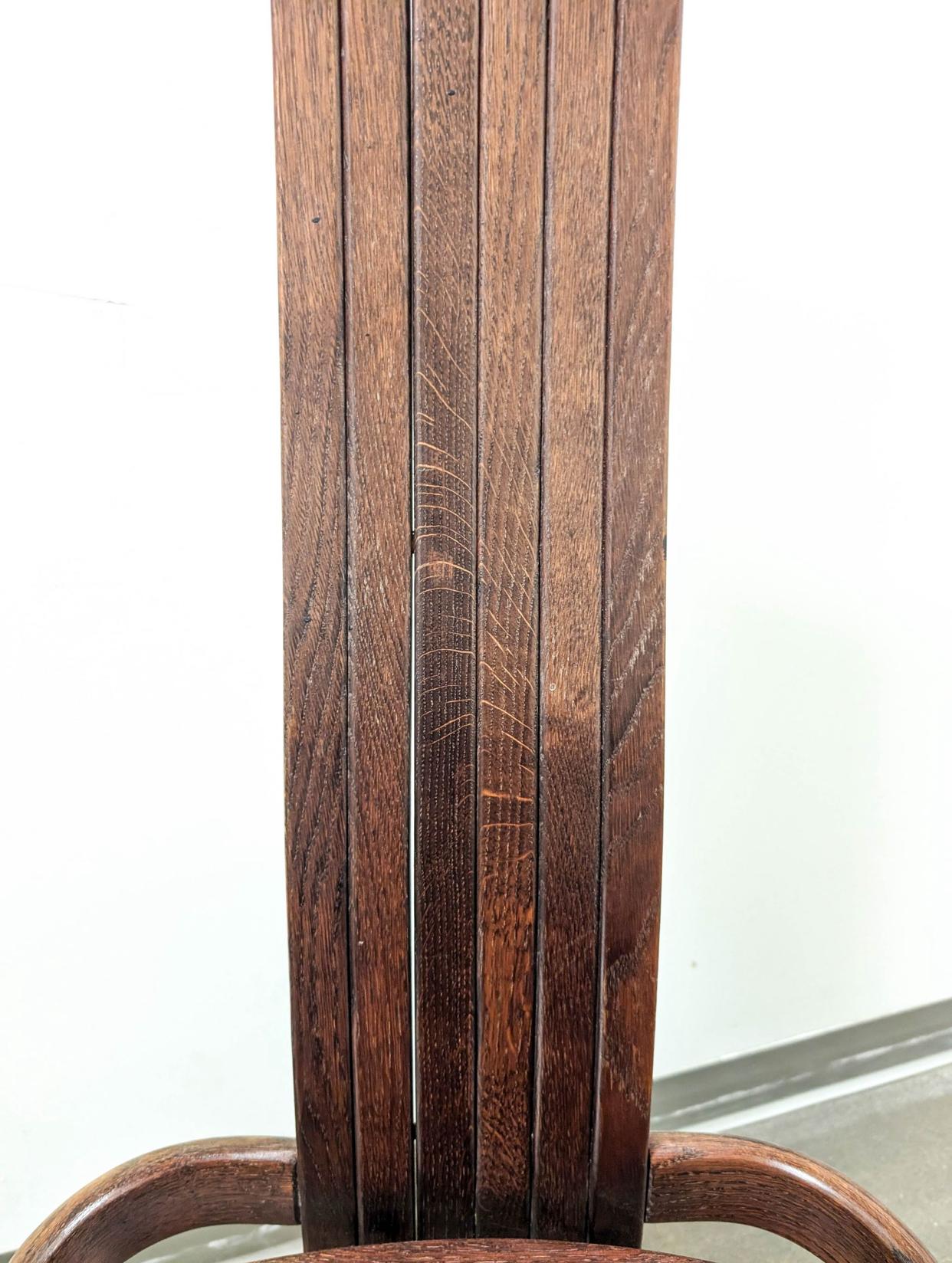 Wood Pair Allmilmo High Back Dining Chairs For Sale