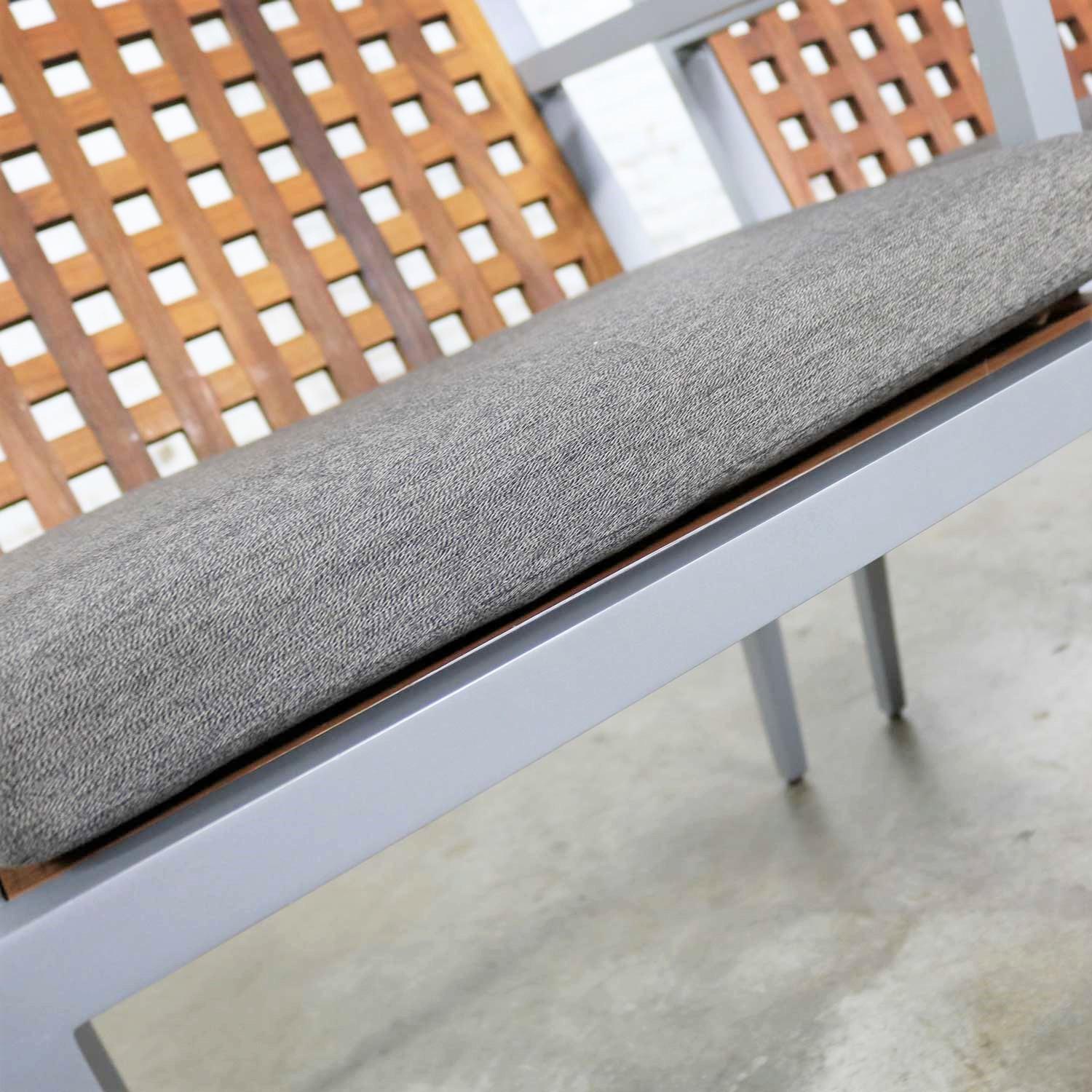 Aluminum and Teak Archetype Patio Chairs by Michael Vanderbyl for McGuire, Pair 3