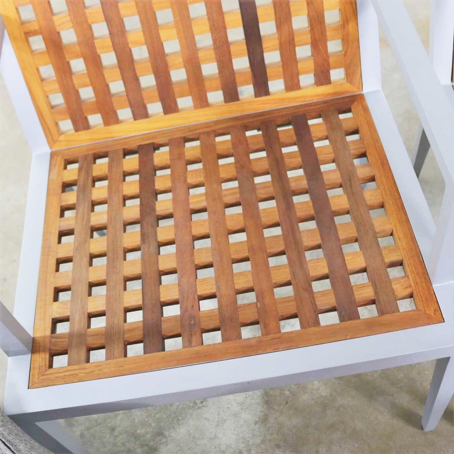 Aluminum and Teak Archetype Patio Chairs by Michael Vanderbyl for McGuire, Pair 5