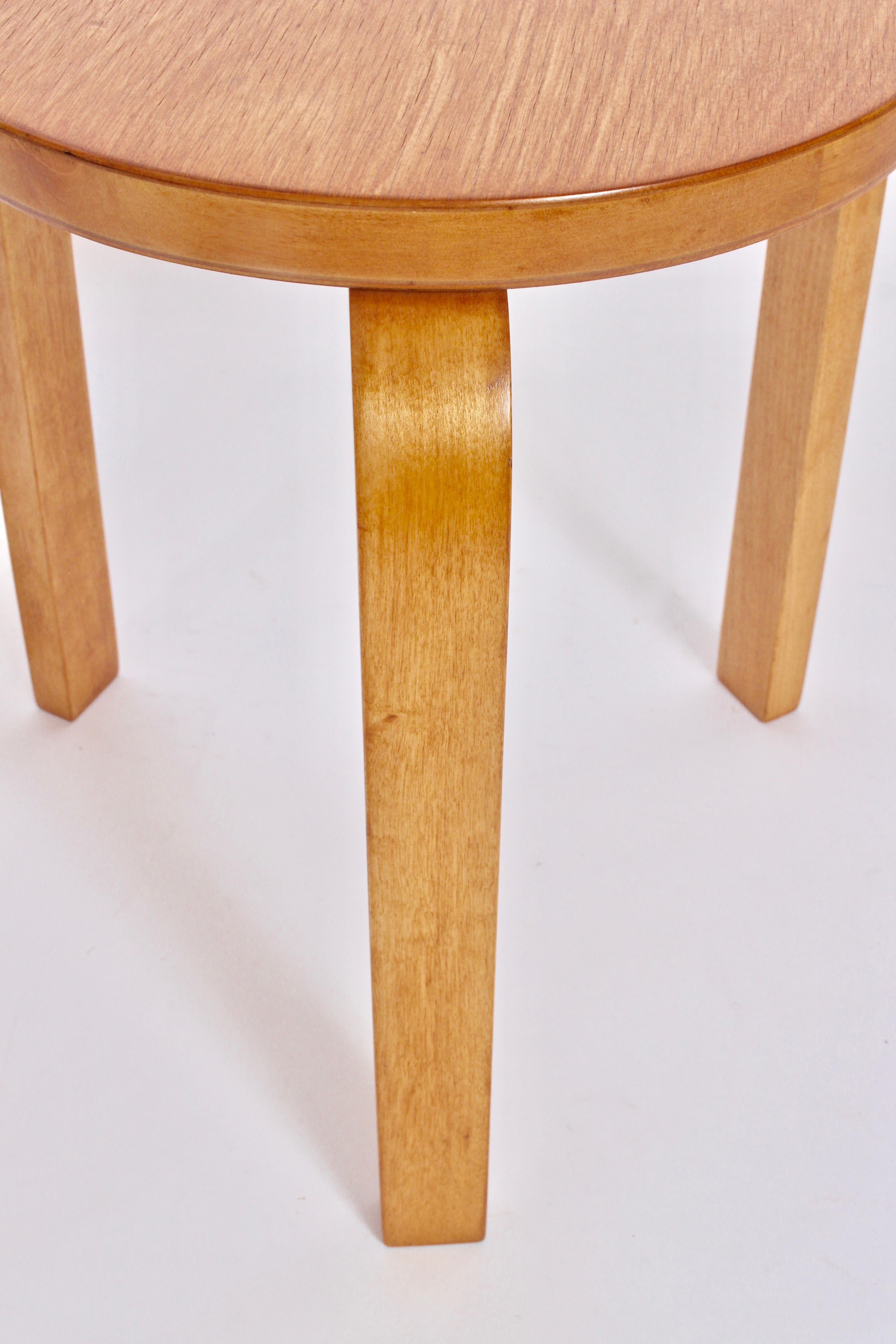 Pair of Alvar Aalto Finsven #60 Stacking Stools, 1930s In Good Condition In Bainbridge, NY