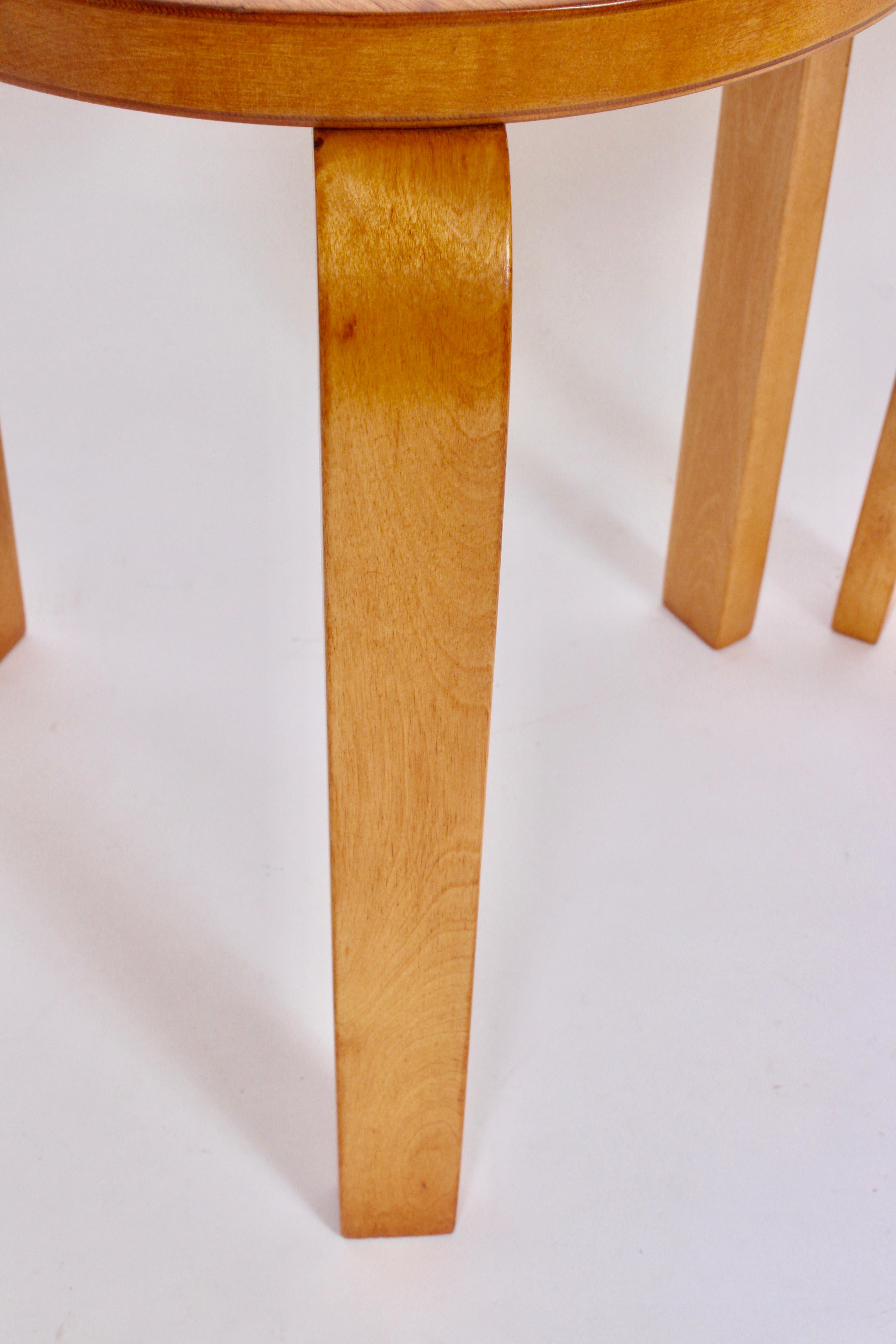 Mid-20th Century Pair of Alvar Aalto Finsven #60 Stacking Stools, 1930s