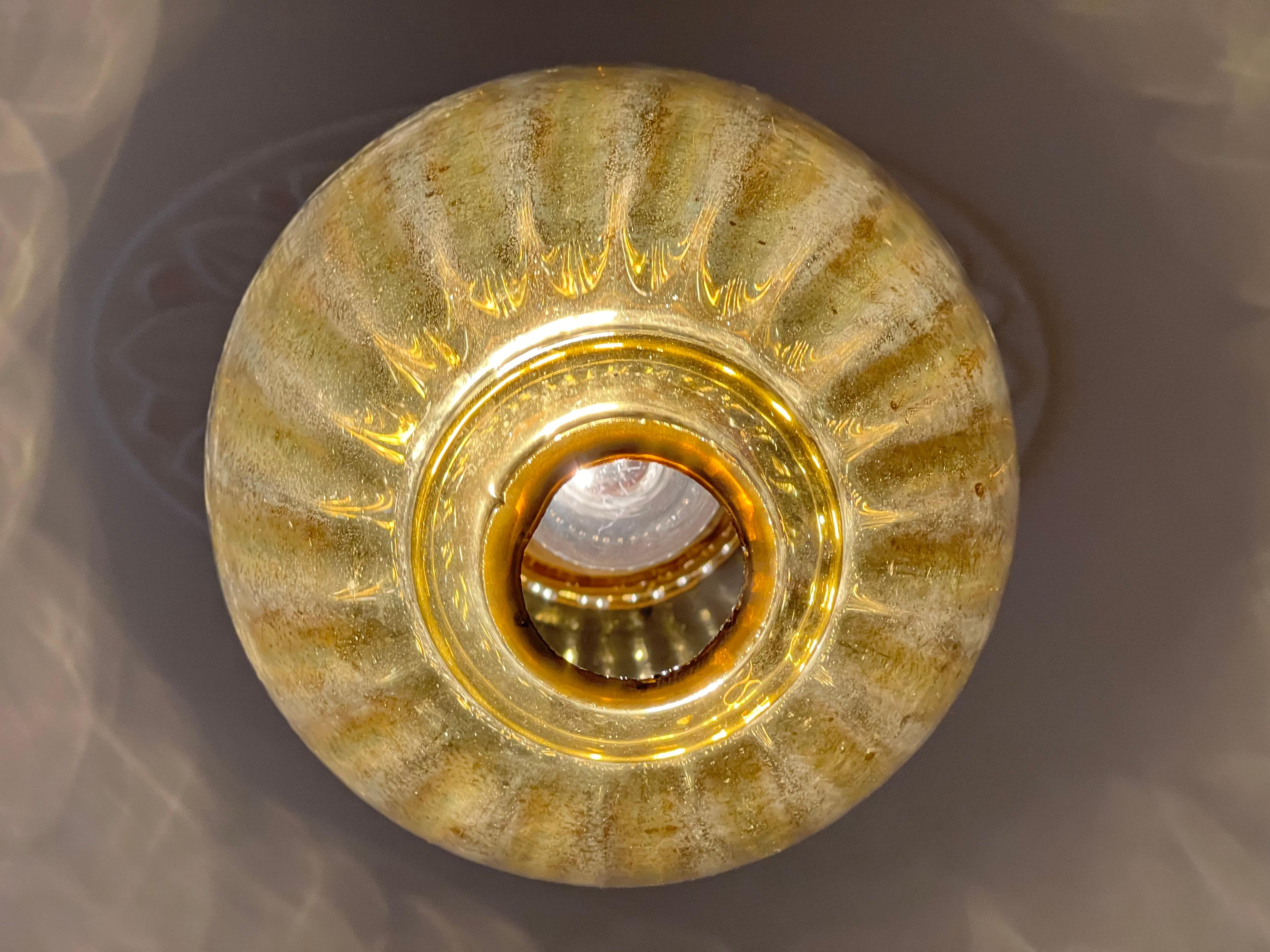 Pair Amber Lantern Chandeliers, Murano 11