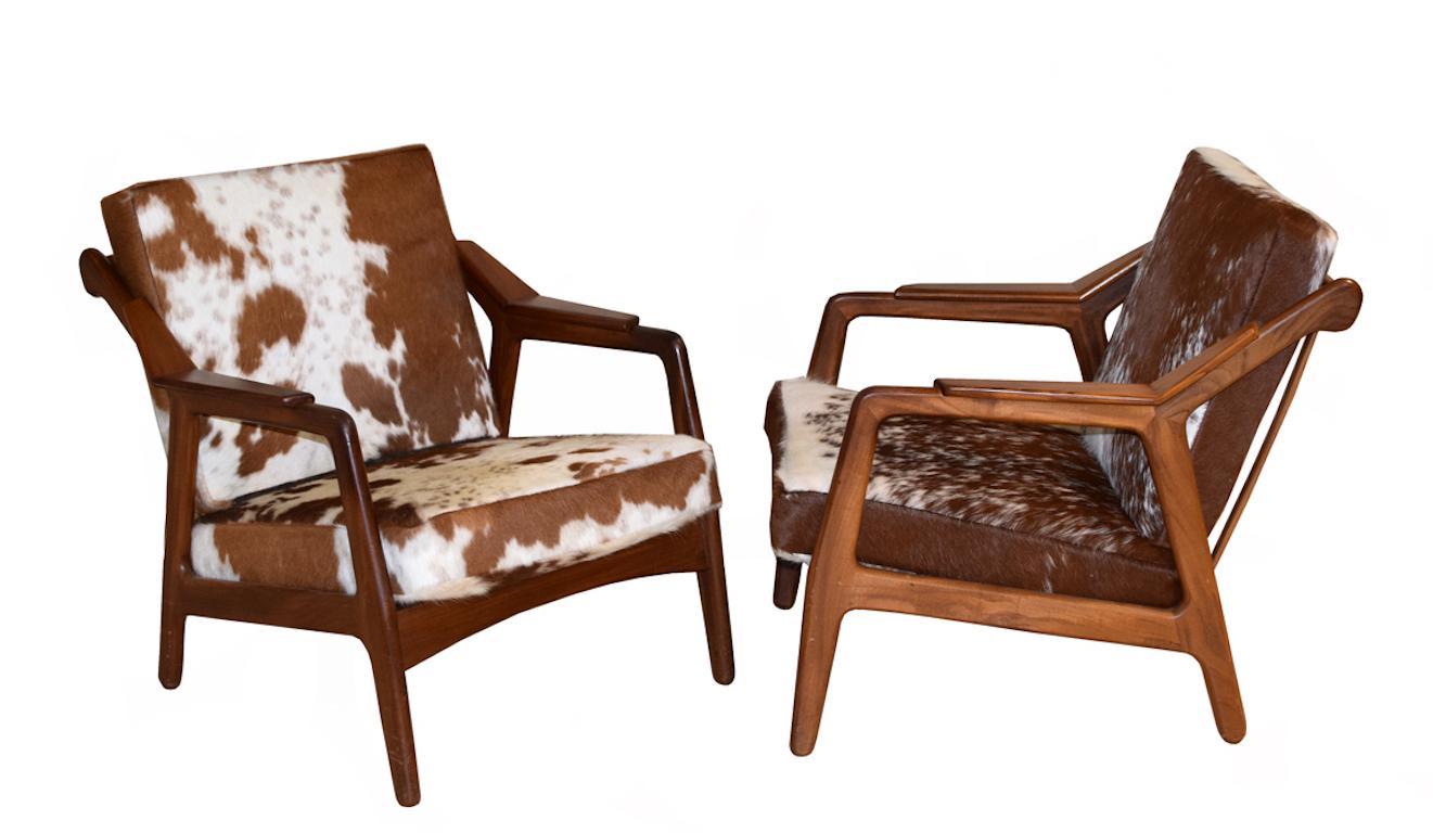 Mid-Century Modern Pair Amchairs by H. Brockmann-Petersen