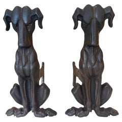 Andirons de metal