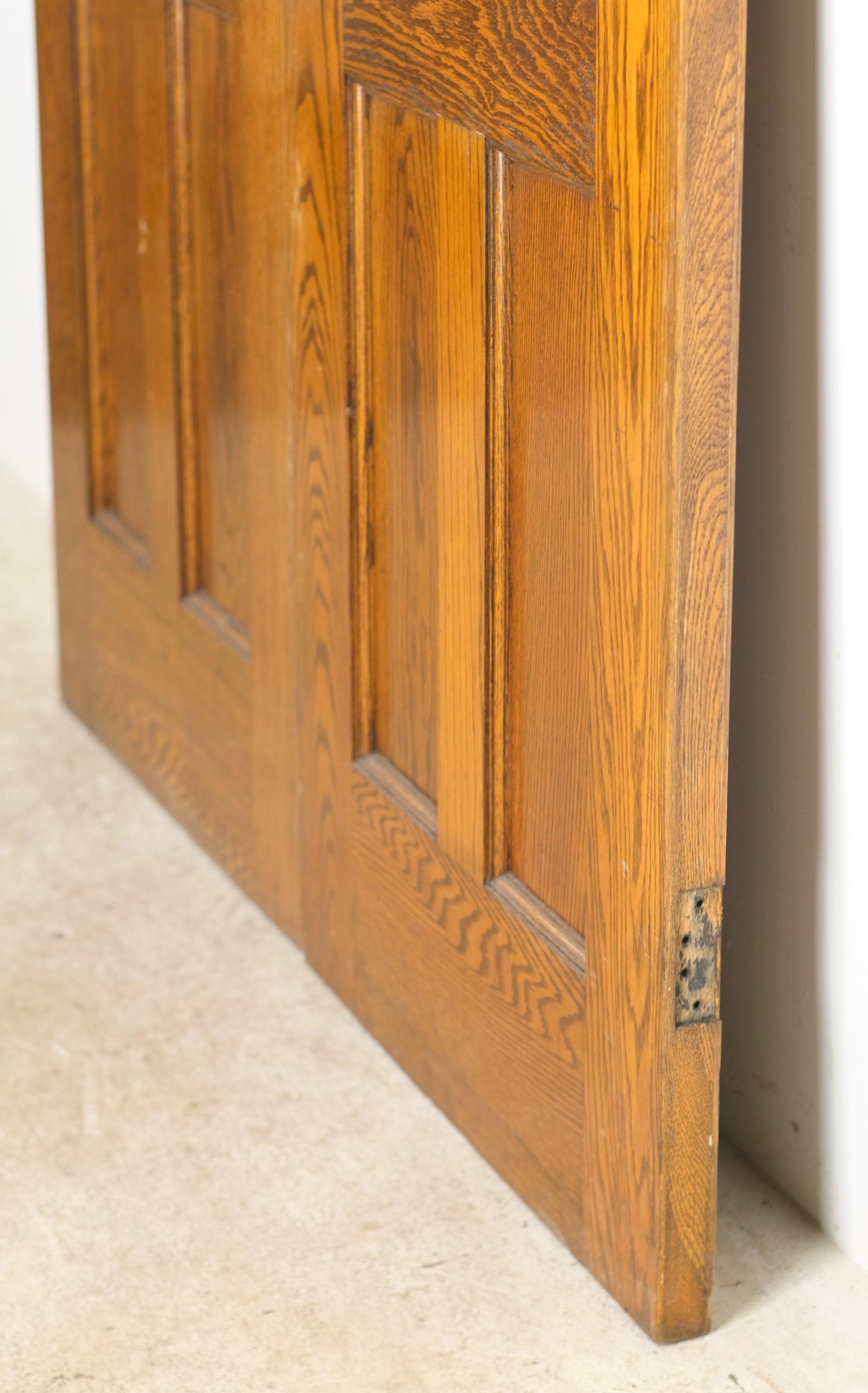 Pair American Chestnut Doors Featuring Four Panels Each Side 1