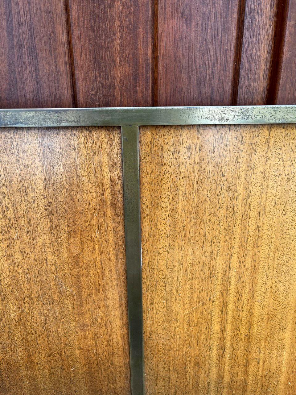 Brass Pair of American Midcentury Headboard Paul McCobb for Calvin For Sale