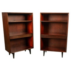 Pair American Modernist Walnut Nightstands George Nelson for Herman Miller 1955