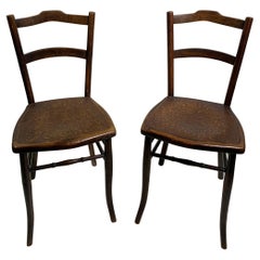 Pair A.M.Luther "Luterma" Art Deco Bentwood/Embossed Plywood Chairs-Estonia/1920