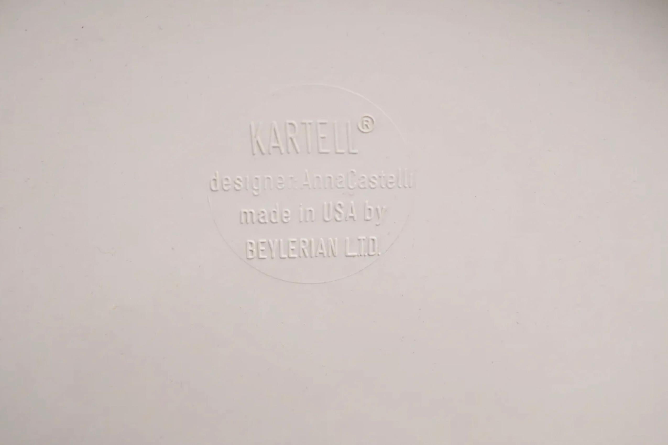 American Pair Anna Castelli Ferrieri for Kartell Componibili Containers in white 1970s For Sale