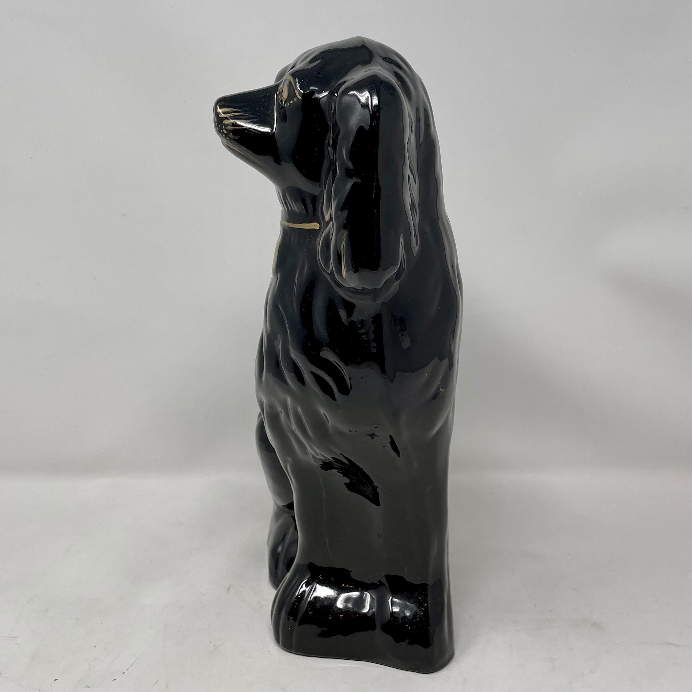 porcelain black dog