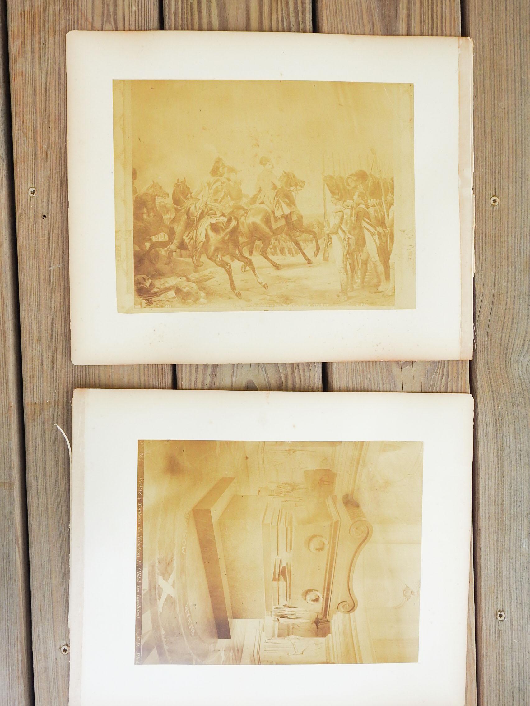 English Pair Antique 1880's Frith Photographs Napoleon For Sale