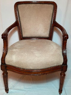Pair Antique 18th Century French "Fauteuils" Armchairs