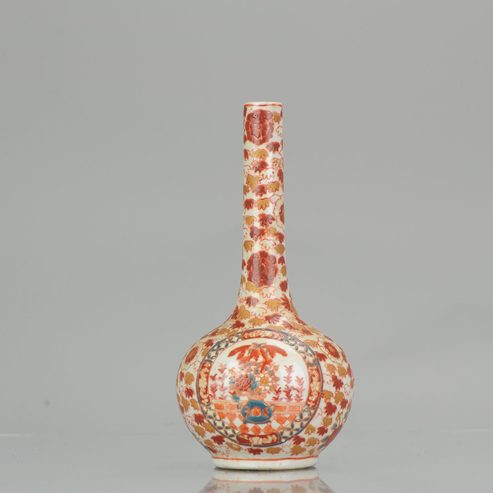 Pair of Antique 19th Century Japanese Kutani Vase Marked on Base Birds Swallows 12