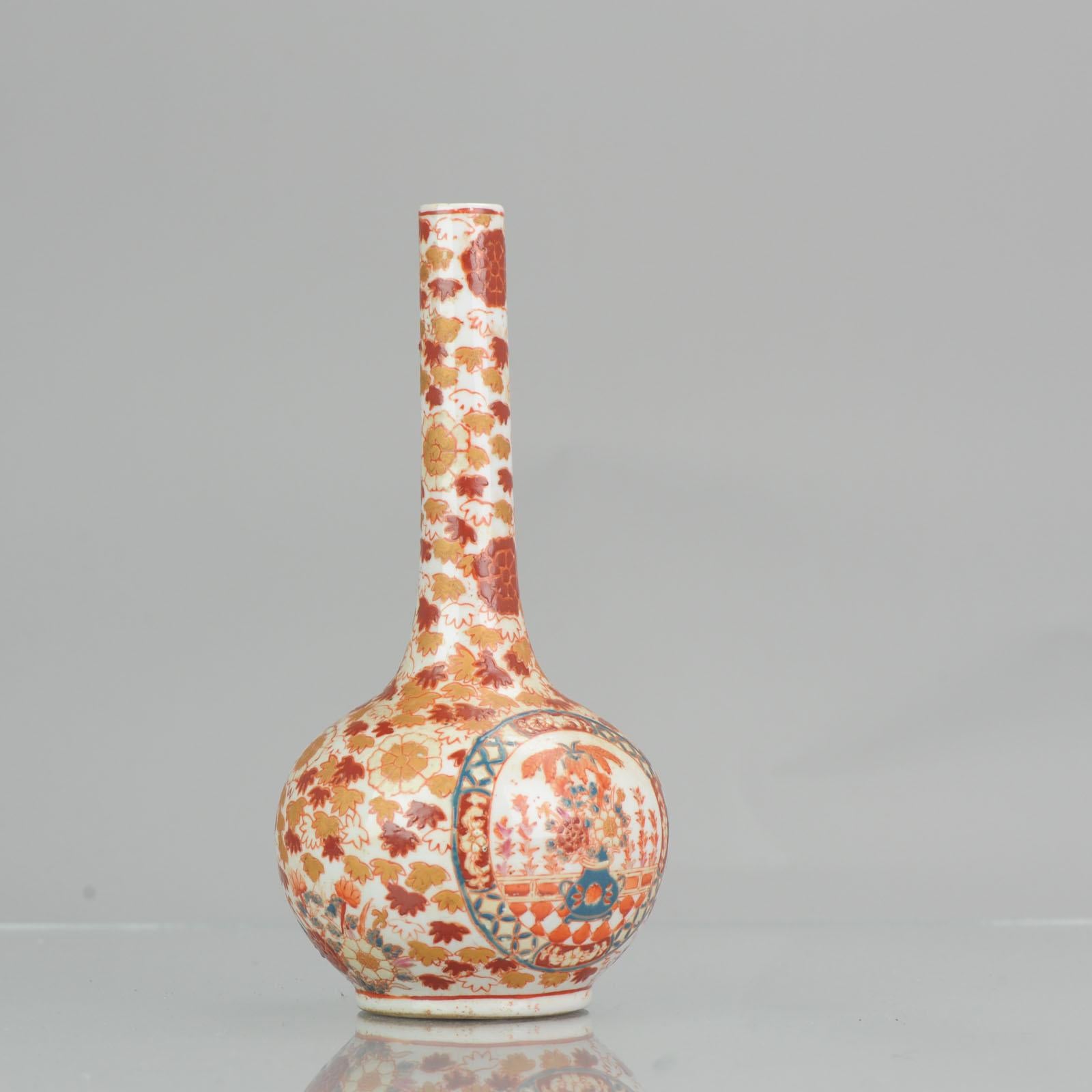 Pair of Antique 19th Century Japanese Kutani Vase Marked on Base Birds Swallows 4