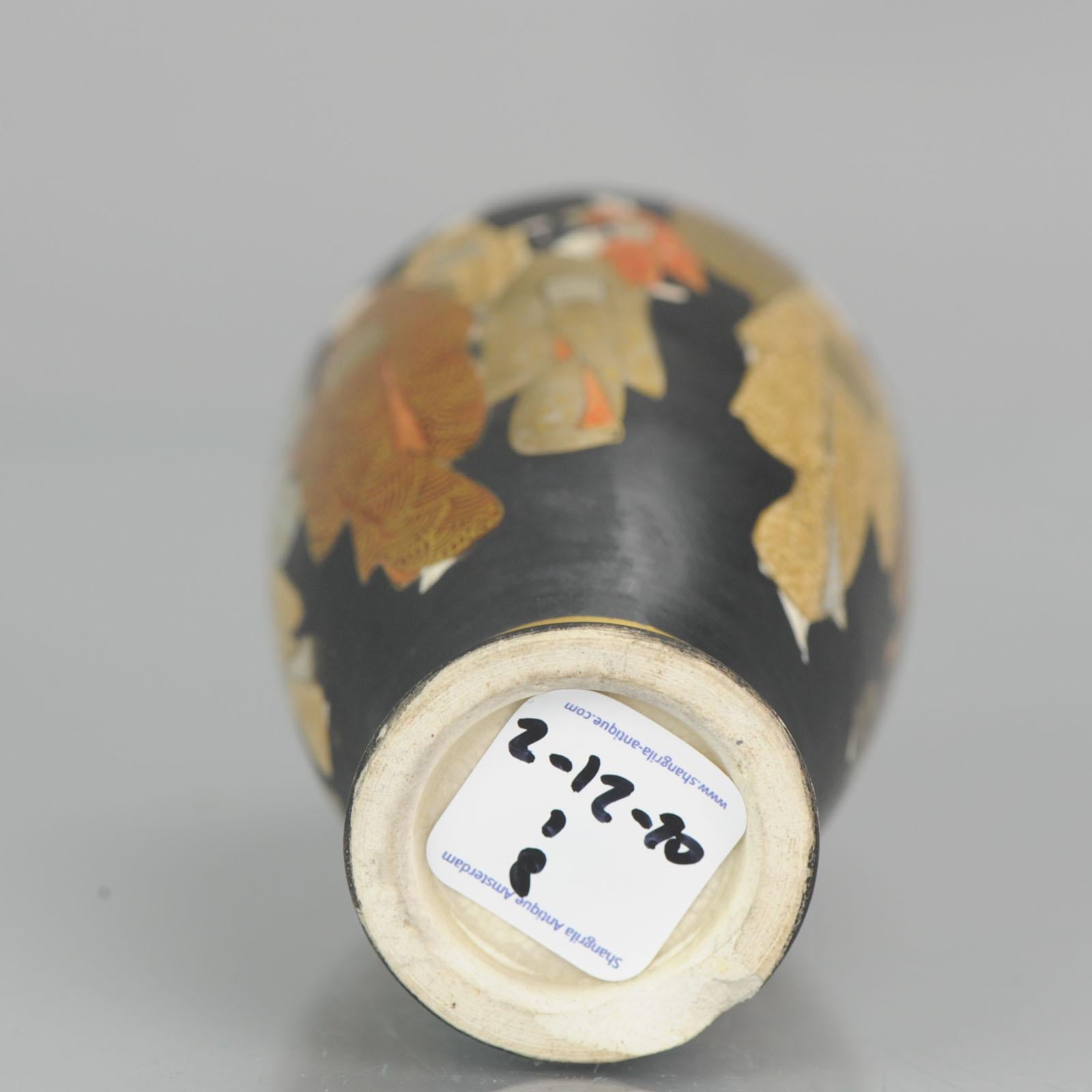 19th Century Pair of Antique Japanese Satsuma Vase Japanese Satsuma Ware Lovely Ladies For Sale