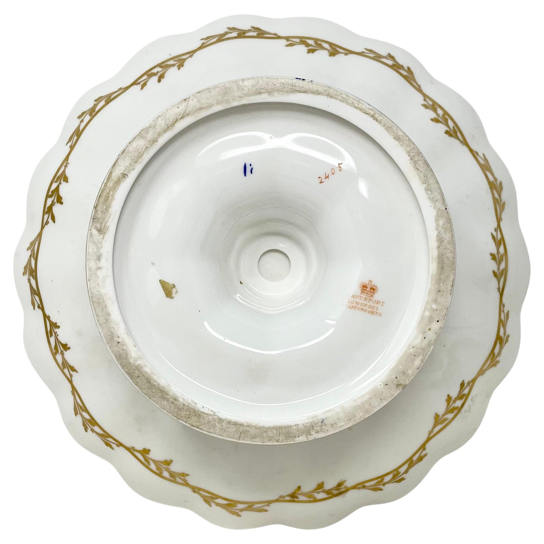 Paire de bols anglais anciens en porcelaine bleu cobalt du 19ème siècle avec détails dorés. en vente 1