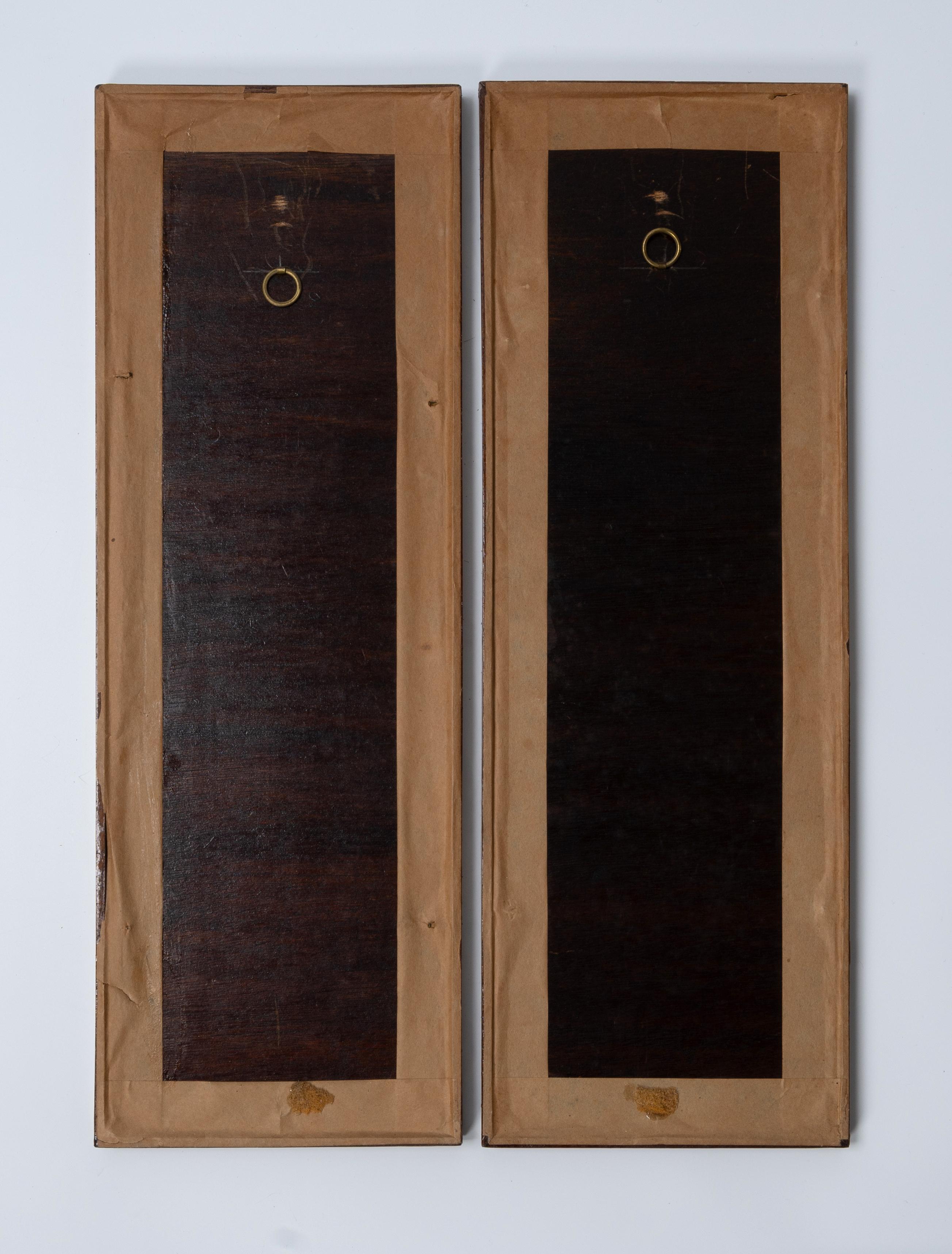 Paar Antike 19. Jahrhundert gerahmte chinesische Seidenstickerei Panels Qing Dynasty (Bestickt) im Angebot