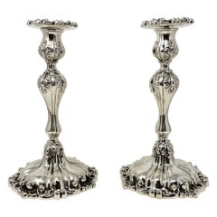 Pair Antique American "Black, Starr 
Frost Co." Sterling Silver Candlesticks