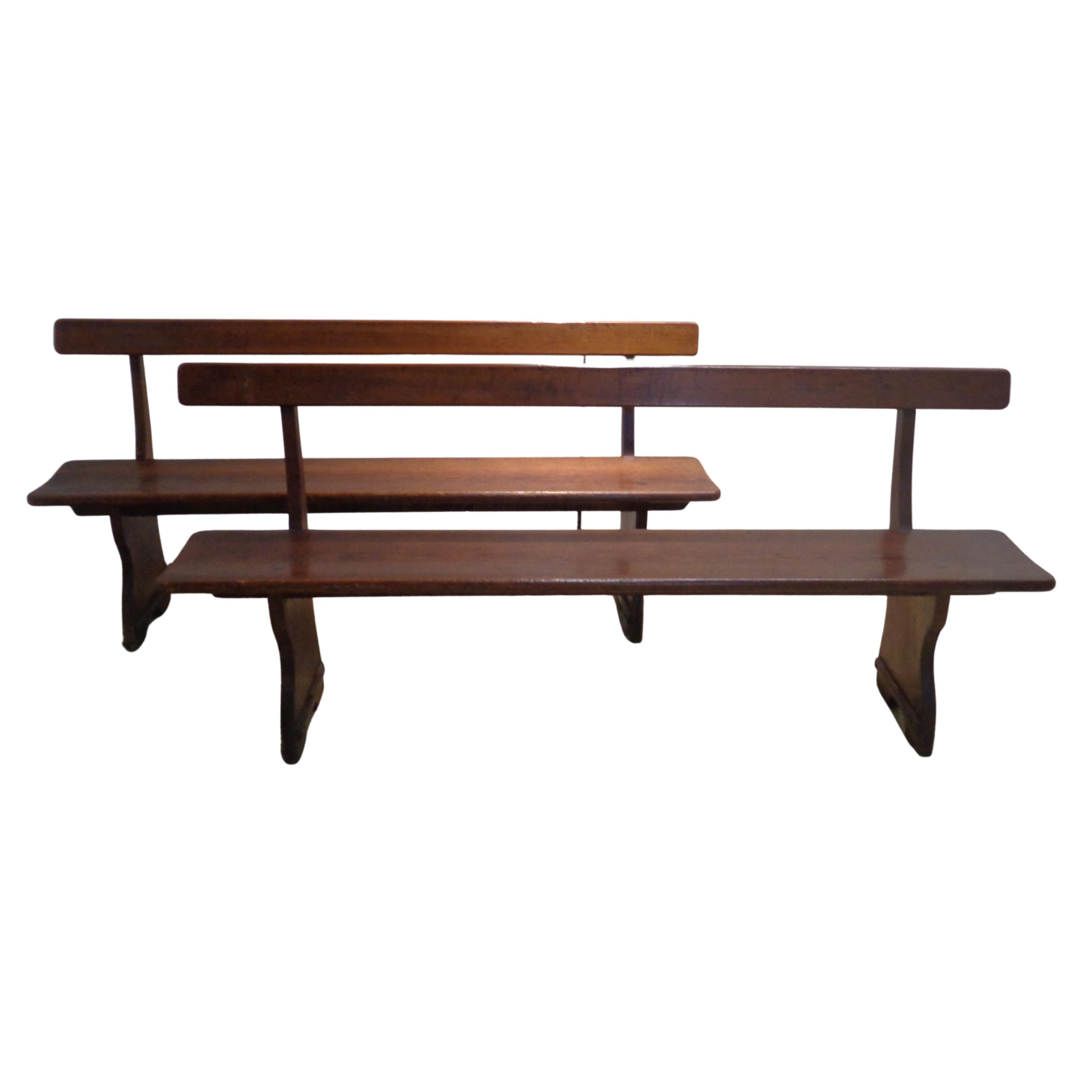  Exceptional Antique American Country Benches In Good Condition For Sale In Rochester, NY