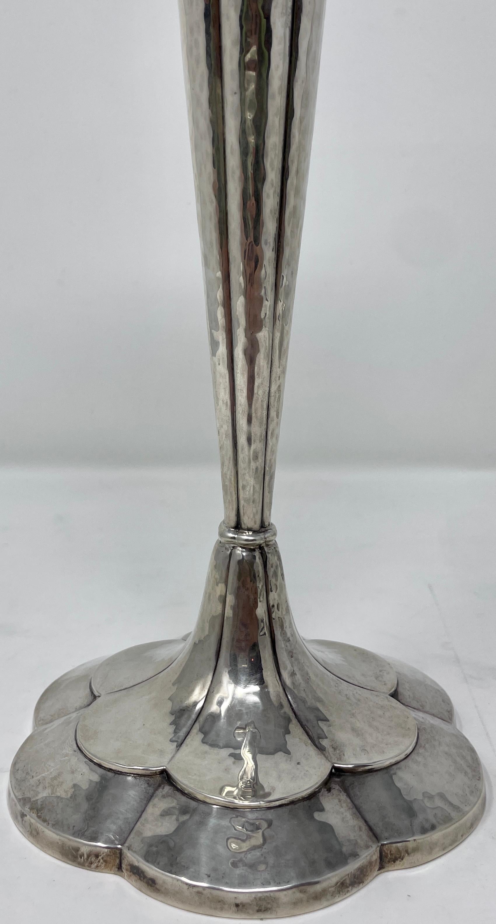 Pair Antique American J.S. & Co. Sterling Silver Candlesticks, Circa 1900 For Sale 1