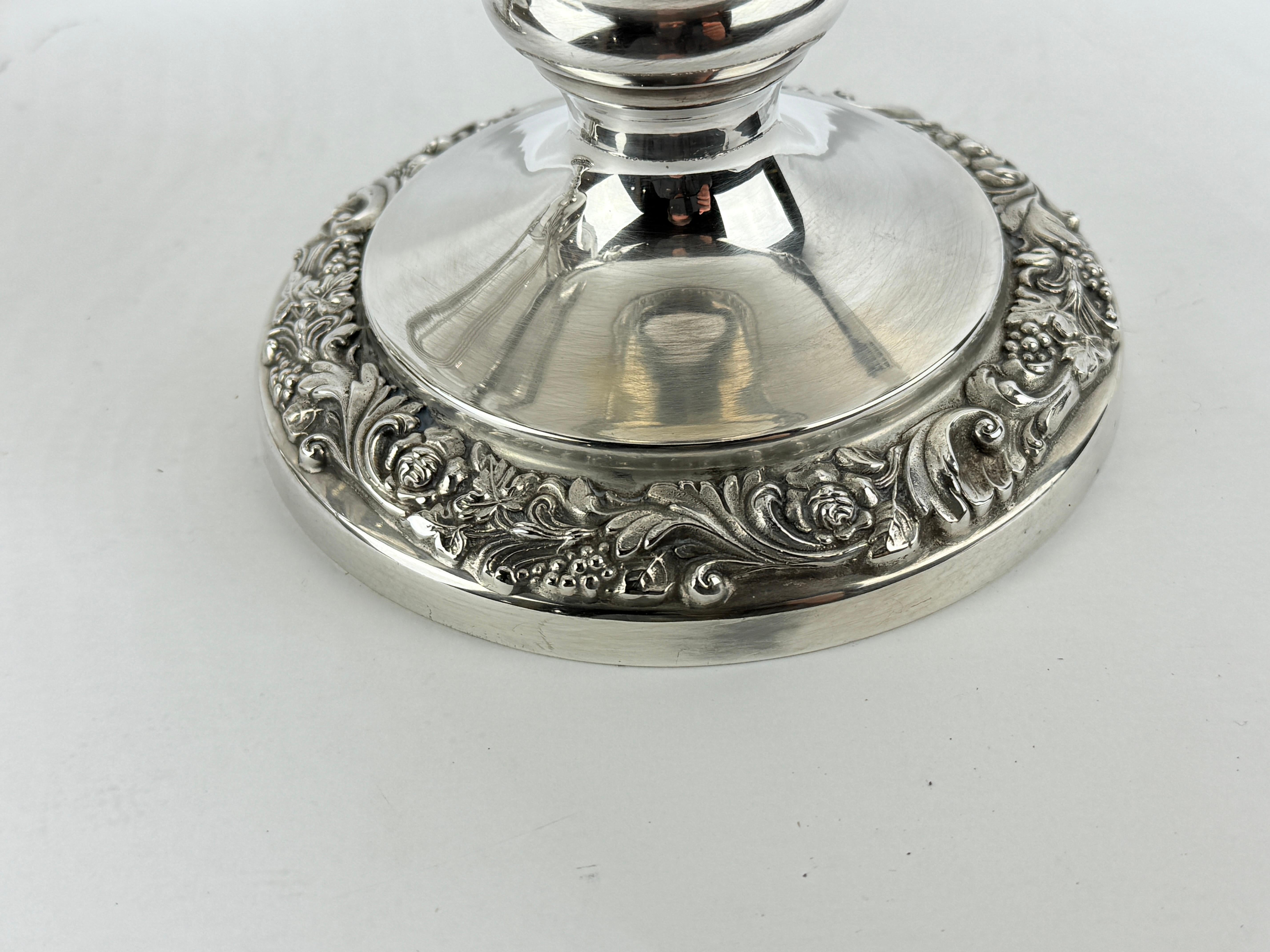 20th Century Pair, Antique American Silverplate Repousse Trophy Cup, Champagne or Ice Bucket