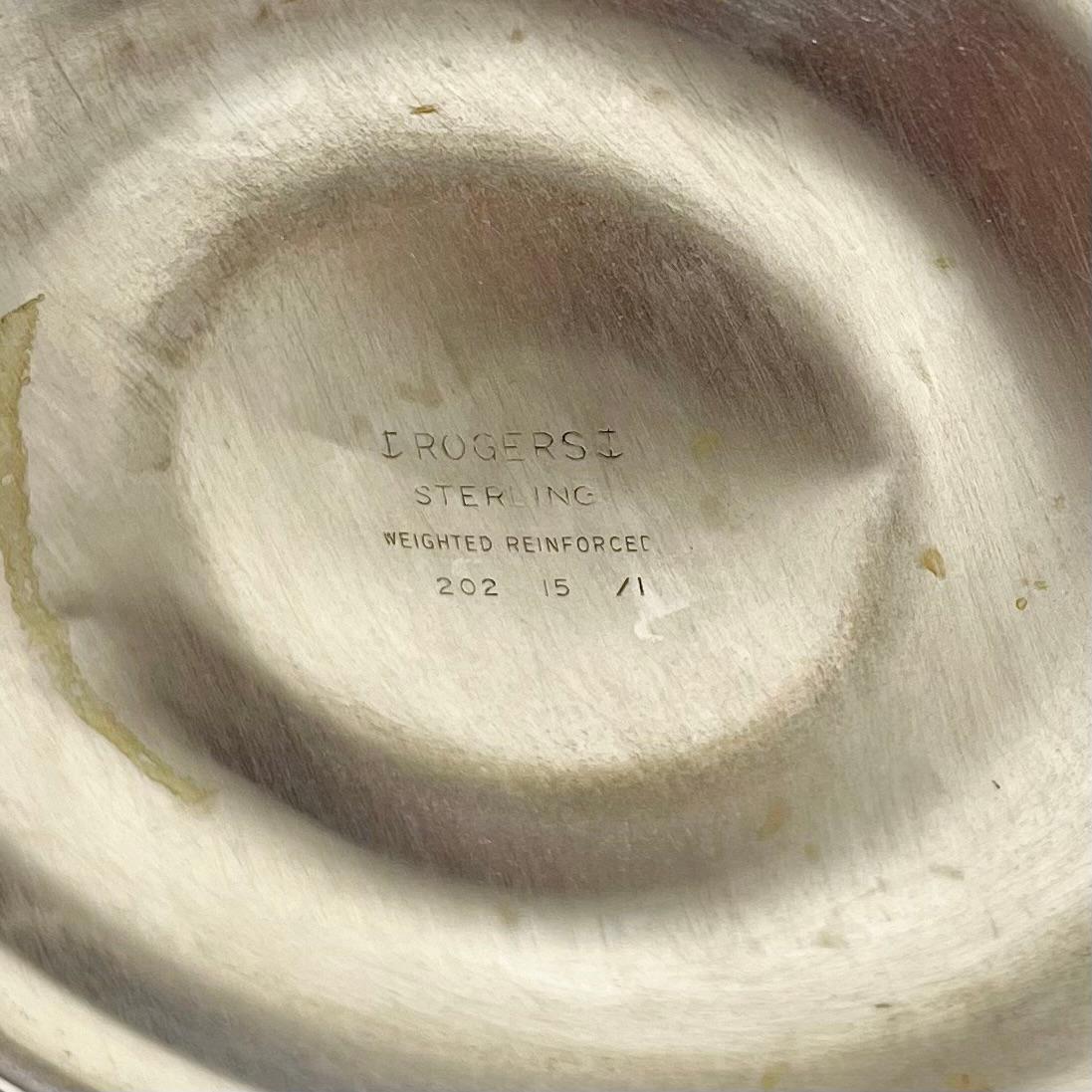 Coppia di antichi candelabri americani in argento 925 con marchio 