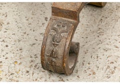 Paar antike Messing Andirons