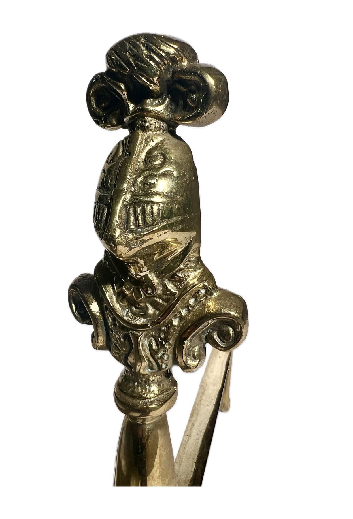Pair Antique British Victorian Brass 