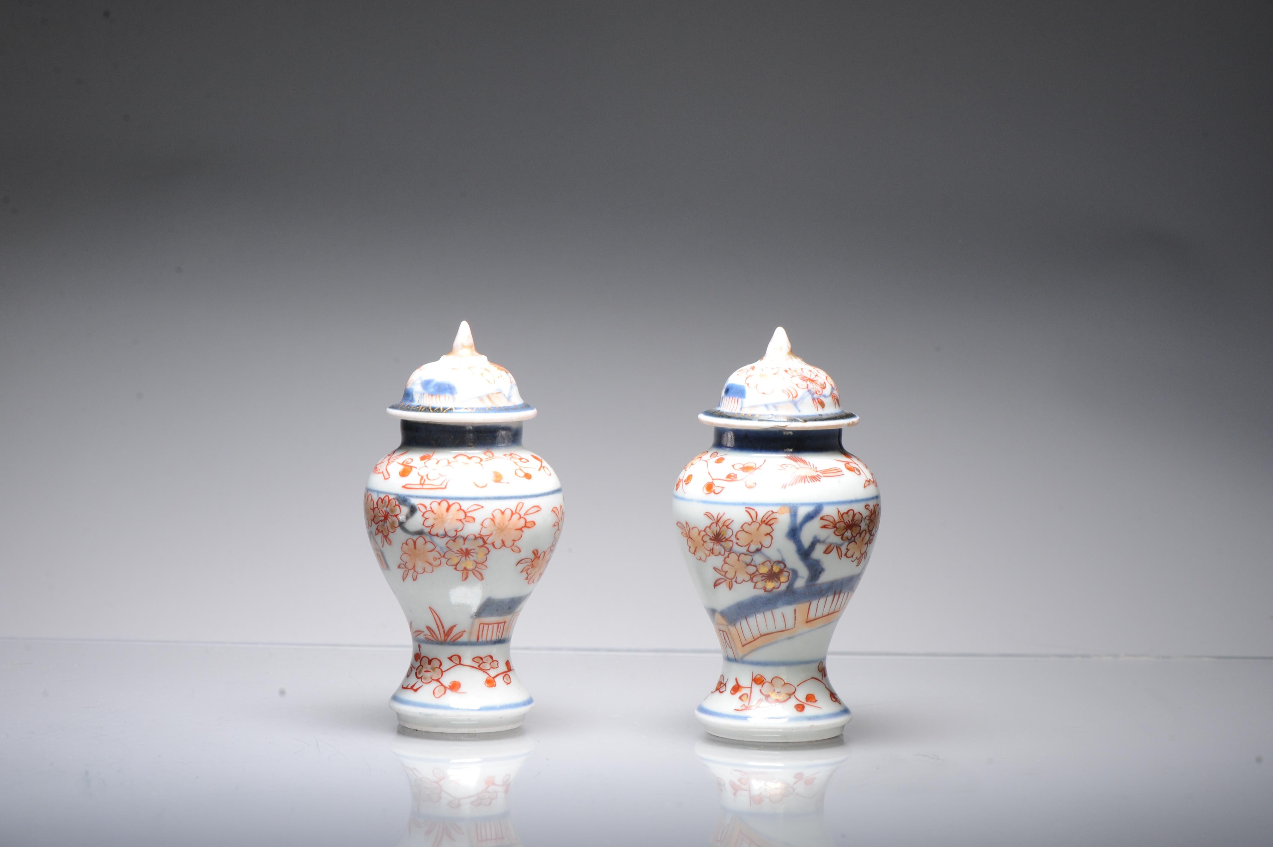  Pair Antique Ca 1680-1720 Japanese Imari Porcelain Vases Arita Edo Japan For Sale 9