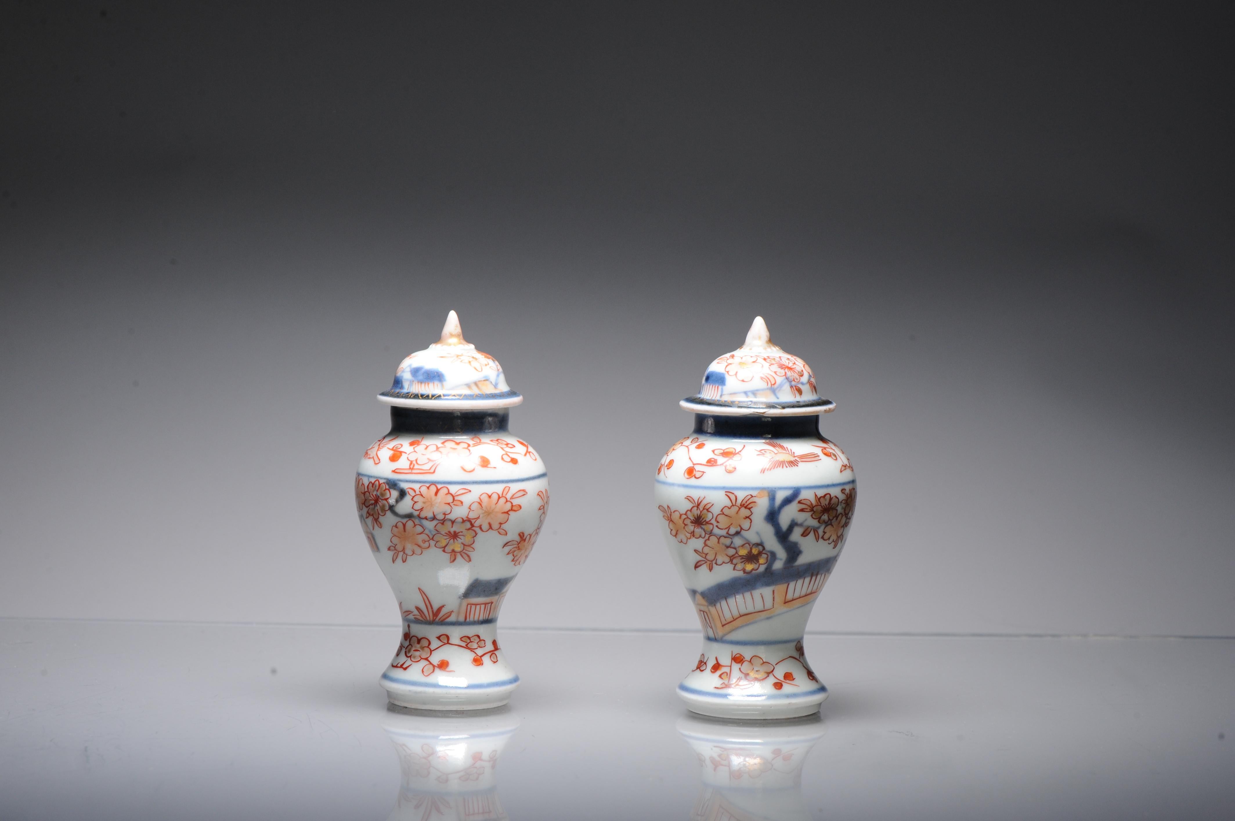  Pair Antique Ca 1680-1720 Japanese Imari Porcelain Vases Arita Edo Japan For Sale 10