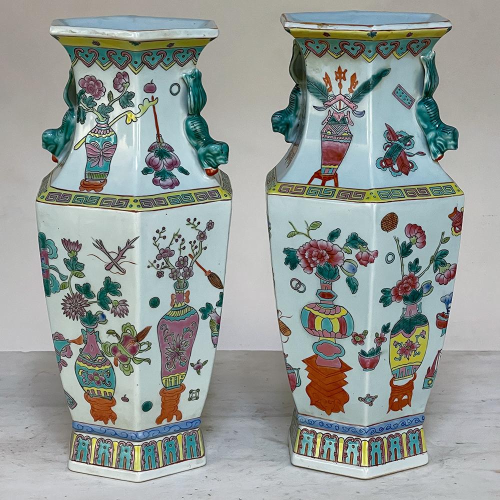vase chinois ancien peint a la main
