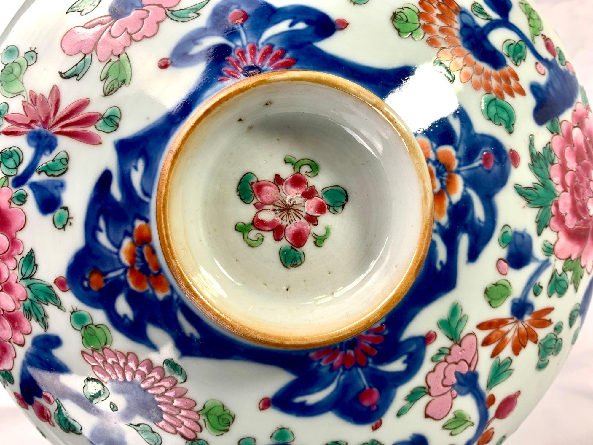 Pair Chinese Porcelain Ginger or Temple Jars Famille Rose Hand Painted Qianlong For Sale 2