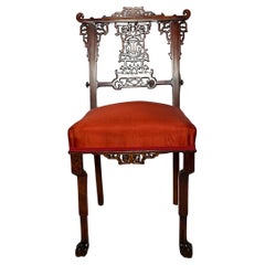 Paire de chaises d'appoint anciennes Chinoiserie, vers 1890.