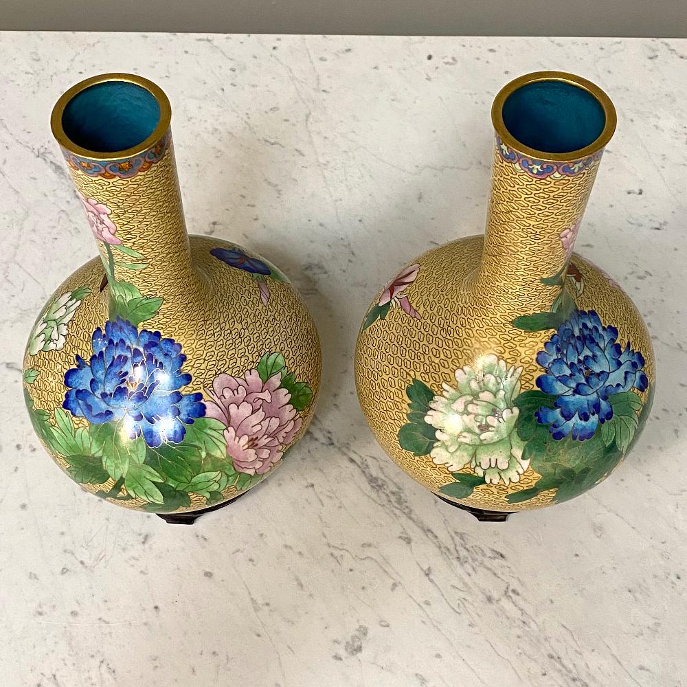 Pair of Antique Cloisonné Vases 1