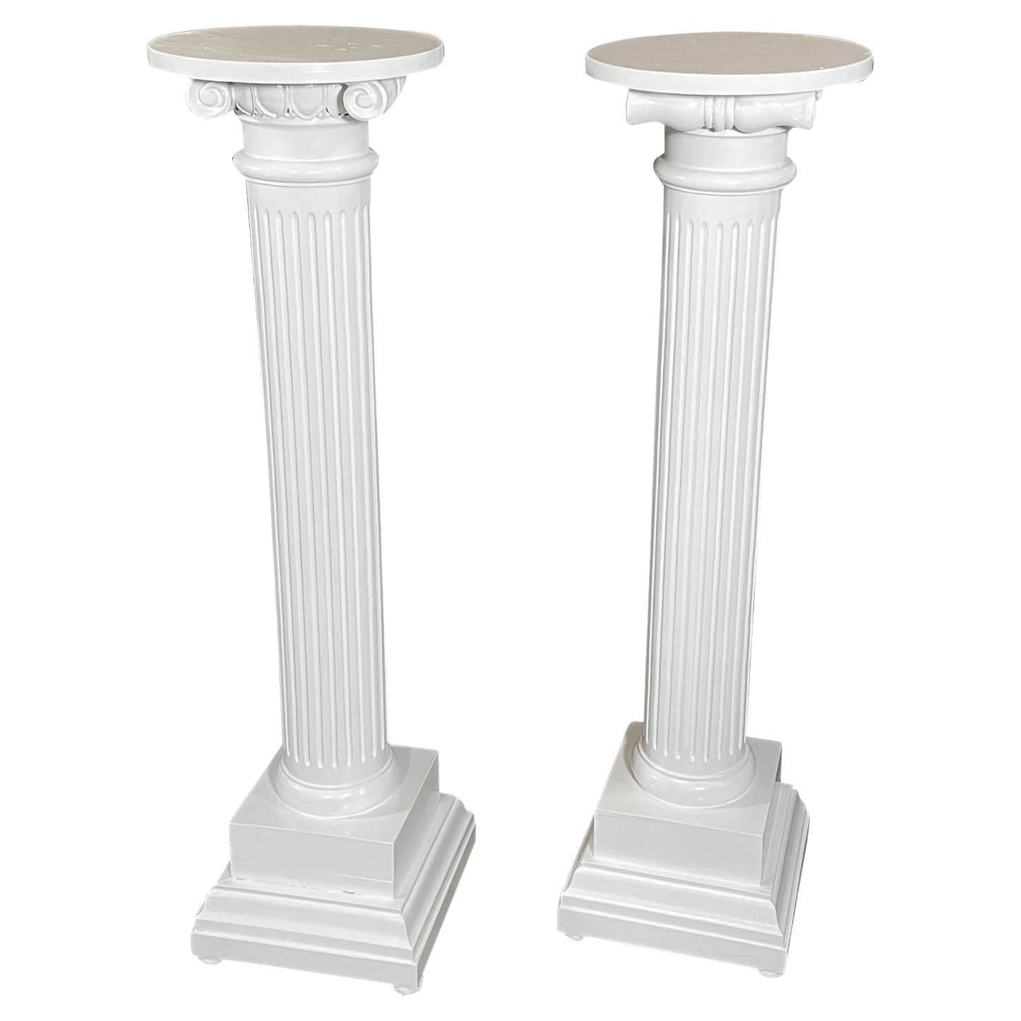 PAIR Antique Corinthian Pedestals For Sale