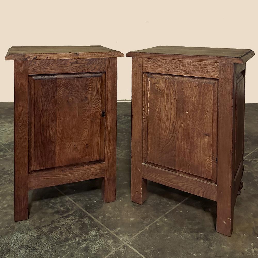 Pair Antique Country French Nightstands For Sale 12